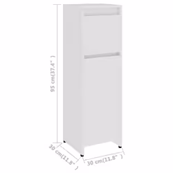 vidaXL Bathroom Cabinet White Engineered Wood Home Cupboard Under Basin Unit