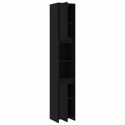 vidaXL Bathroom Cabinet Black Engineered Wood Home Cupboard Under Basin Unit - Additional view 5