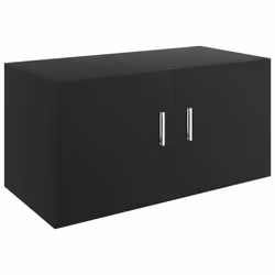 vidaXL Wall Mounted Cabinet Black Engineered Wood Floating Cabinet Wall Shelf