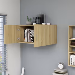 vidaXL Wall Mounted Cabinet Sonoma Oak Engineered Wood Floating Wall Shelf