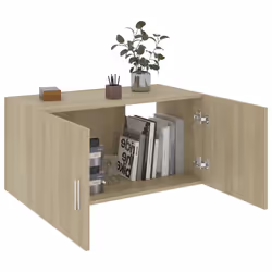 vidaXL Wall Mounted Cabinet Sonoma Oak Engineered Wood Floating Wall Shelf - Additional view 5