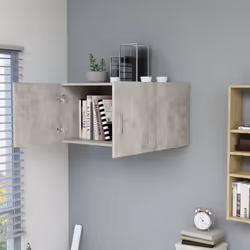 vidaXL Wall Mounted Cabinet Concrete Grey Engineered Wood Floating Rack Shelf