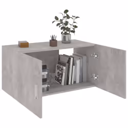vidaXL Wall Mounted Cabinet Concrete Grey Engineered Wood Floating Rack Shelf - Additional view 5