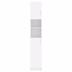 vidaXL Bathroom Cabinet White Engineered Wood Home Indoor Laundry Washer Rack - Additional view 5