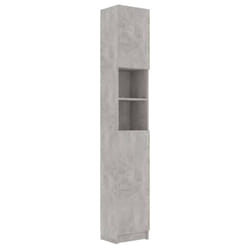 vidaXL Bathroom Cabinet Concrete Grey Engineered Wood Home Indoor Washer Rack