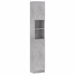vidaXL Bathroom Cabinet Concrete Grey Engineered Wood Home Indoor Washer Rack
