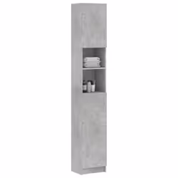 vidaXL Bathroom Cabinet Concrete Grey Engineered Wood Home Indoor Washer Rack