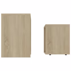 vidaXL Coffee Table Set Sonoma Oak Engineered Wood Indoor Furniture Side Stand - Additional view 5