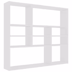 vidaXL Wall Shelf White Engineered Wood Bedroom Indoor Office Floating Rack