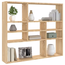 vidaXL Wall Shelf Sonoma Oak Engineered Wood Living Room Floating Wall Rack