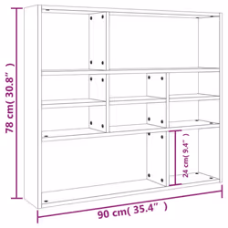 vidaXL Wall Shelf Sonoma Oak Engineered Wood Living Room Floating Wall Rack - Additional view 4