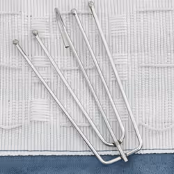 vidaXL 2x Linen-Look Blackout Curtains with Hooks Blue 140x175 cm Drape Blind