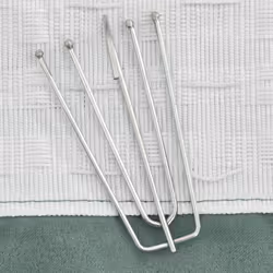 vidaXL 2x Linen-Look Blackout Curtains with Hooks Green 140x175cm Drape Blind