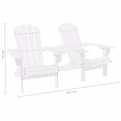 VidaXL 310067 outdoor chair Terrace Padded seat Pinewood White - Additional view 6