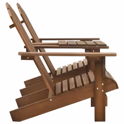 vidaXL Solid Fir Wood Garden Adirondack Chair Brown Outdoor Chair Armchair