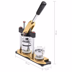 vidaXL Badge Maker Machine with Circle Cutter Rotate Punch 44 mm Press Maker - Additional view 7