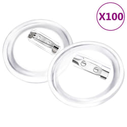 vidaXL Button Badges Kit with Pins 100 Sets Acrylic Pinback Button Multi Sizes - 37 mm