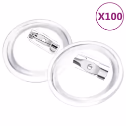 vidaXL Button Badges Kit with Pins 100 Sets Acrylic Pinback Button Multi Sizes - 25 mm