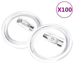 vidaXL Button Badges Kit with Pins 100 Sets Acrylic Pinback Button Multi Sizes - 25 mm