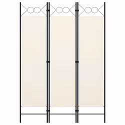 vidaXL 3-Panel Room Divider Wall Partition Room Privacy Screen White 120cm