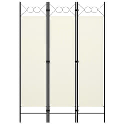 vidaXL 3-Panel Room Divider Wall Partition Room Privacy Screen White 120cm