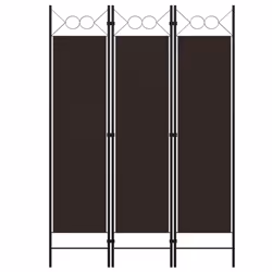 vidaXL 3-Panel Room Divider Brown 120x180 cm Wall Partition Screen Separator