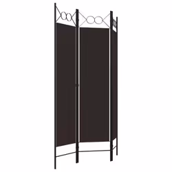 vidaXL 3-Panel Room Divider Brown 120x180 cm Wall Partition Screen Separator