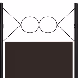 vidaXL 3-Panel Room Divider Brown 120x180 cm Wall Partition Screen Separator - Additional view 4