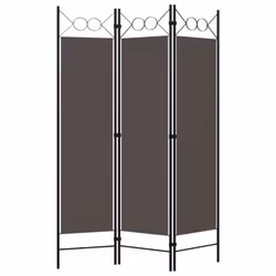 vidaXL 3-Panel Room Divider Anthracite 120x180 cm Partition Screen Separator