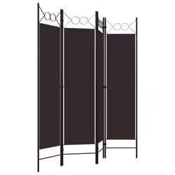 vidaXL 4-Panel Room Divider Brown 160x180 cm Wall Partition Screen Separator
