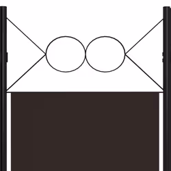 vidaXL 4-Panel Room Divider Brown 160x180 cm Wall Partition Screen Separator - Additional view 5