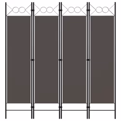 vidaXL 4-Panel Room Divider Anthracite 160x180 cm Partition Screen Separator