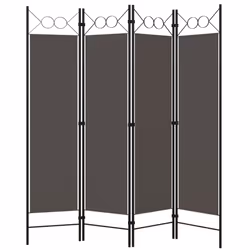 vidaXL 4-Panel Room Divider Anthracite 160x180 cm Partition Screen Separator