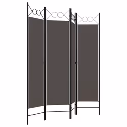 vidaXL 4-Panel Room Divider Anthracite 160x180 cm Partition Screen Separator