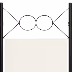 vidaXL 4-Panel Room Divider White 160x180 cm Wall Partition Screen Separator - Additional view 5