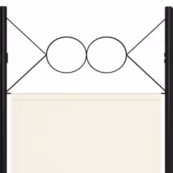vidaXL 5-Panel Room Divider Wall Partition Screen Room Separator White 200cm - Additional view 4
