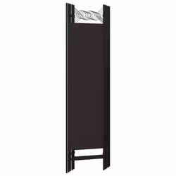 vidaXL 5-Panel Room Divider Brown 200x180 cm Wall Partition Screen Separator - Additional view 4