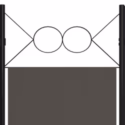 vidaXL 5-Panel Room Divider Anthracite 200x180 cm Partition Screen Separator