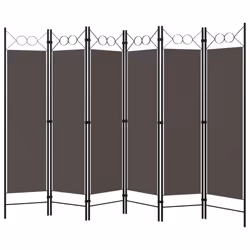 vidaXL 6-Panel Room Divider Anthracite Folding Panel Screen Folder Partition
