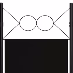 vidaXL 6-Panel Room Divider Black 240x180 cm Wall Partition Screen Separator