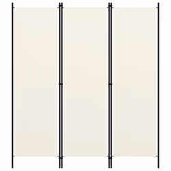 vidaXL 3-Panel Room Divider Wall Partition Screen Room Separator White 150cm