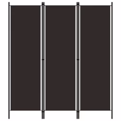 vidaXL 3-Panel Room Divider Brown 150x180 cm Wall Partition Screen Separator
