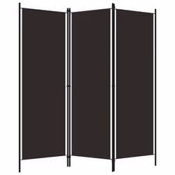 vidaXL 3-Panel Room Divider Brown 150x180 cm Wall Partition Screen Separator