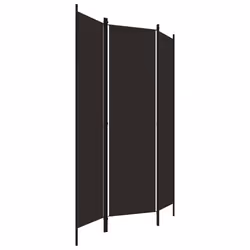 vidaXL 3-Panel Room Divider Brown 150x180 cm Wall Partition Screen Separator