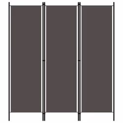 vidaXL 3-Panel Room Divider Anthracite 150x180 cm Partition Screen Separator