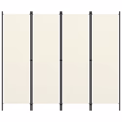 vidaXL 4-Panel Room Divider Wall Partition Screen Room Separator White 200cm