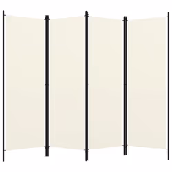 vidaXL 4-Panel Room Divider Wall Partition Screen Room Separator White 200cm - Additional view 6