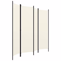 vidaXL 4-Panel Room Divider Wall Partition Screen Room Separator White 200cm - Additional view 7