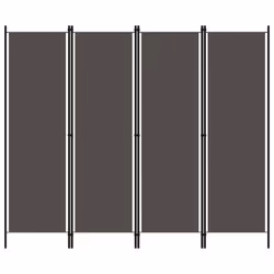 vidaXL 4-Panel Room Divider Anthracite 200x180 cm Partition Screen Separator
