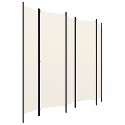vidaXL 5-Panel Room Divider Wall Partition Screen Separator White 250x180 cm - Additional view 7